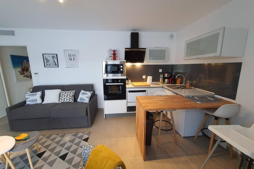 Cosy studio résidence de standing proche plage Villeneuve-Loubet Extérieur photo